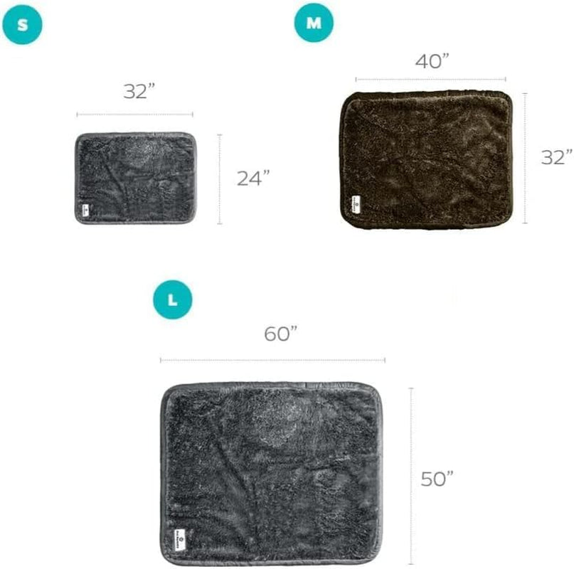 Pawtect Premium Waterproof Cat & Dog Blanket with Wickquick & Sherpup Technology, Puppy & Cat Blanket, Slate 50X60