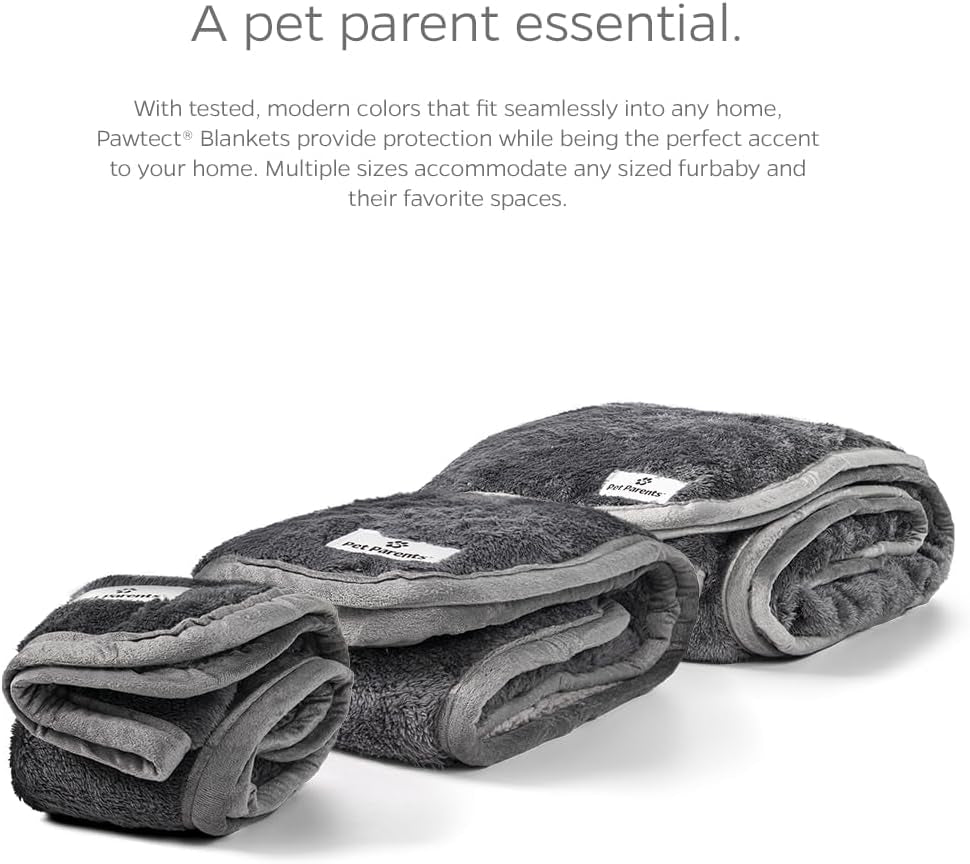 Pawtect Premium Waterproof Cat & Dog Blanket with Wickquick & Sherpup Technology, Puppy & Cat Blanket, Slate 50X60