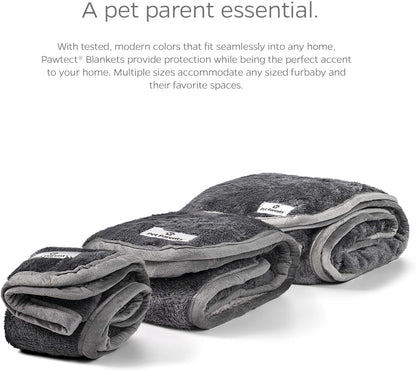 Pawtect Premium Waterproof Cat & Dog Blanket with Wickquick & Sherpup Technology, Puppy & Cat Blanket, Slate 50X60