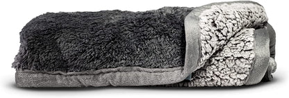 Pawtect Premium Waterproof Cat & Dog Blanket with Wickquick & Sherpup Technology, Puppy & Cat Blanket, Slate 50X60
